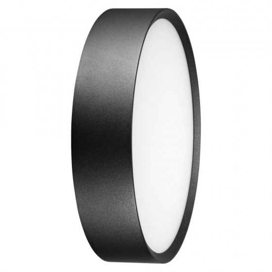 Plafoniera LED etansa 18W cu kit de emergenta 3h GEWISS Elia EL Bulkhead IK08 250mm corp negru IP65