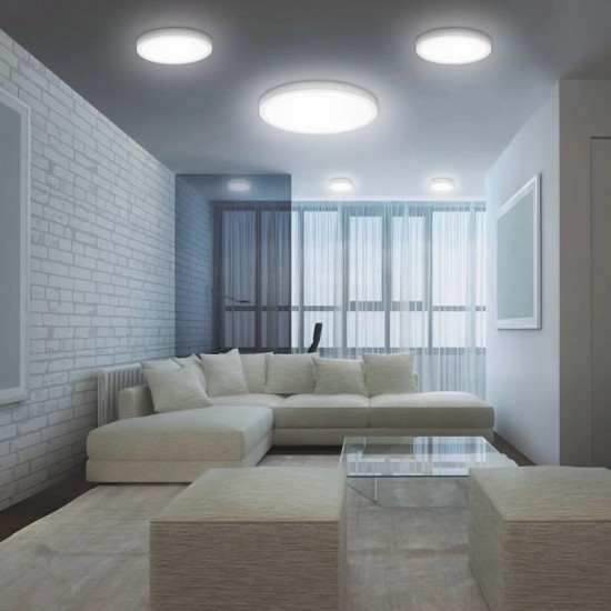 Plafoniera LED inteligenta 12W Ledvance Smart+ WiFi Orbis Downlight Surface 200mm alba dimabila TW compatibil Amazon Alexa si Google Assistant IP20
