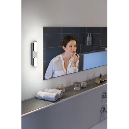 Aplica LED pentru baie inteligenta 15W Ledvance Smart+ WiFi ORBIS WALL DUPLO 300mm IP44 dimabila TW compatibil Amazon Alexa si Google Assistant