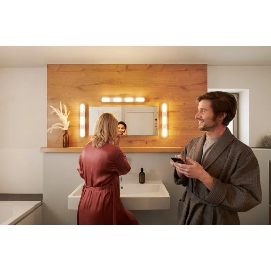 Aplica LED pentru baie inteligenta 27W Ledvance Smart+ WiFi ORBIS WALL DUPLO 580mm IP44 dimabila TW compatibil Amazon Alexa si Google Assistant