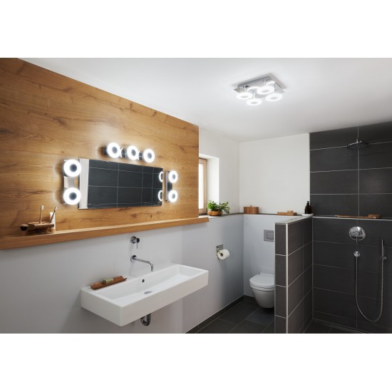 Aplica LED de baie inteligenta 15W Ledvance Smart+ ORBIS Wall Wave IP44 320mm dimabila TW compatibil Amazon Alexa si Google Assistant