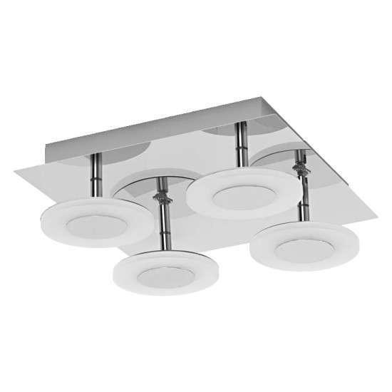 Aplica LED pentru baie inteligenta 26W Ledvance Smart+ ORBIS Wall Wave IP44 patrata decorativa dimabila TW compatibil Amazon Alexa si Google Assistant