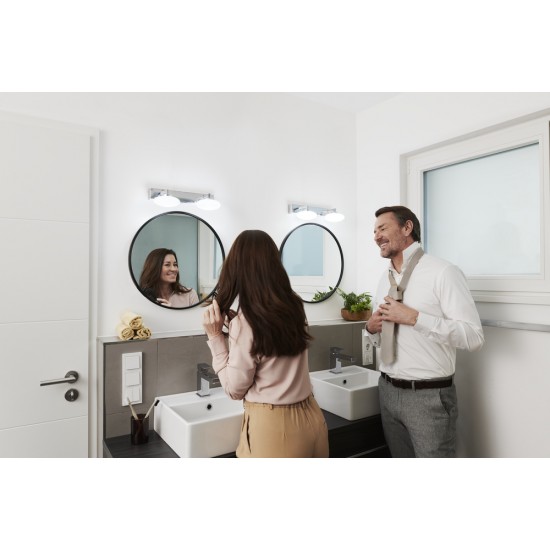 Aplica LED pentru baie inteligenta 12W Ledvance Smart+ ORBIS Wall Elypse IP44 340mm dimabila TW compatibil Amazon Alexa si Google Assistant