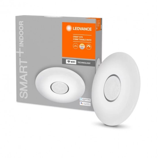 Plafoniera LED inteligenta 26W Ledvance Smart+ WiFi ORBIS Kite 410mm alba dimabila TW compatibil Amazon Alexa si Google Assistant IP20