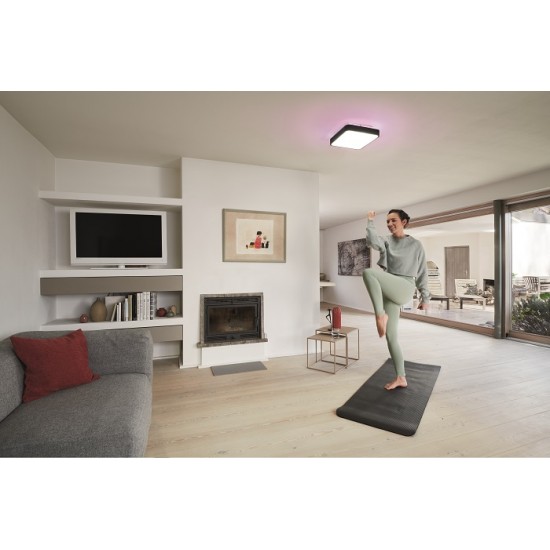 Plafoniera LED inteligenta 28W Ledvance Smart+ WiFi ORBIS BACKLIGHT patrata 350mm dimabila RGBW compatibil Amazon Alexa si Google Assistant IP20