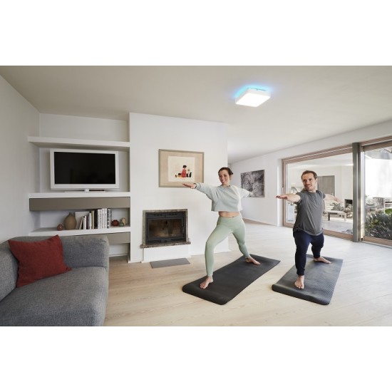 Plafoniera LED inteligenta 28W Ledvance Smart+ WiFi ORBIS BACKLIGHT patrata 350mm dimabila RGBW compatibil Amazon Alexa si Google Assistant IP20
