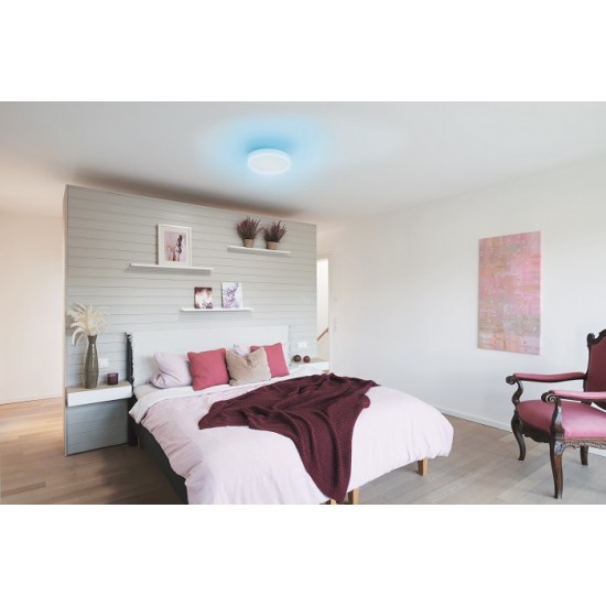 Plafoniera LED inteligenta 28W Ledvance Smart+ WiFi ORBIS BACKLIGHT rotunda 350mm dimabila RGBW compatibil Amazon Alexa si Google Assistant IP20