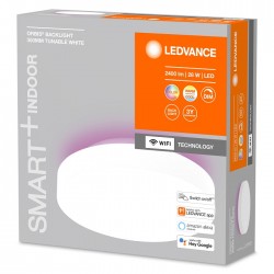 Plafoniera LED inteligenta 28W Ledvance Smart+ WiFi ORBIS BACKLIGHT rotunda 350mm dimabila RGBW compatibil Amazon Alexa si Google Assistant IP20