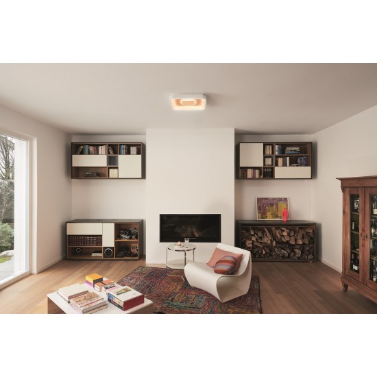 Plafoniera LED inteligenta 32W Ledvance Smart+ WiFi Orbis Stella 485mm alba dimabila RGB + TW compatibil Amazon Alexa si Google Assistant