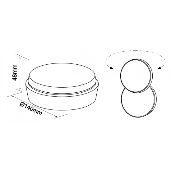 Aplica LED de exterior 12W rotunda orientabila NIKU SCHRACK antracit Alb Cald