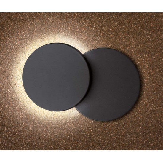 Aplica LED de exterior 12W rotunda orientabila NIKU SCHRACK antracit Alb Cald