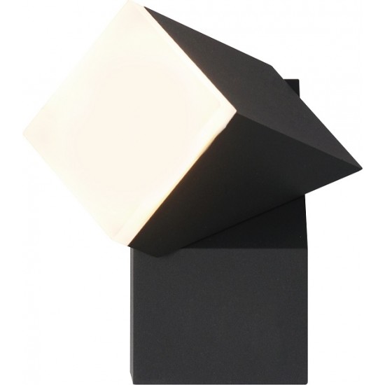 Aplica LED de perete 8W orientabila Evo Square Up SCHRACK antracit lumina calda