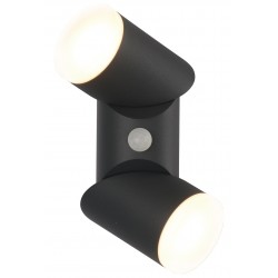 Aplica LED de perete cu senzor 12.5W orientabila Evo Round SCHRACK iluminare sus/jos antracit lumina calda