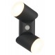 Aplica LED de perete cu senzor 12.5W orientabila Evo Round SCHRACK iluminare sus/jos antracit lumina calda