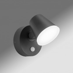 Aplica LED de perete cu senzor 12.5W Zeta SCHRACK antracit lumina calda