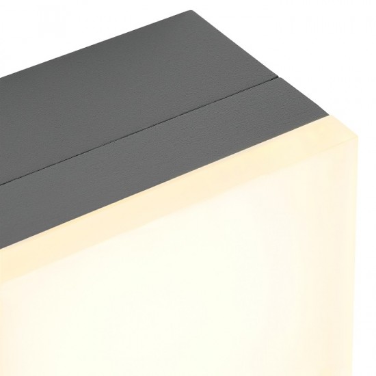 Plafoniera LED 12W de exterior Zelda Square SCHRACK antracit lumina calda IP54