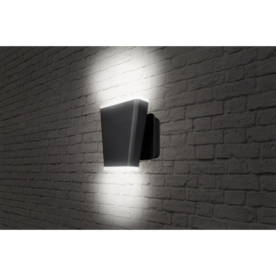 Aplica LED de perete 12.5W Mika SCHRACK iluminare sus/jos antracit lumina calda