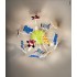 Plafoniera SAFARI Smarter pentru copii cu decoratiuni PVC multicolore 410mm soclu E14 IP20