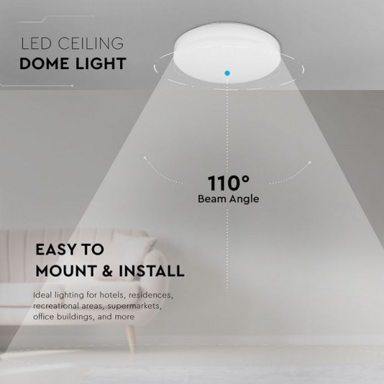 Plafoniera LED rotunda 15W 100lm/W cip Samsung lumina calda IP44
