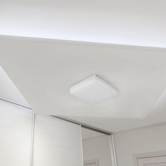 Plafoniera LED patrata 25W 100lm/W cip Samsung lumina calda IP44