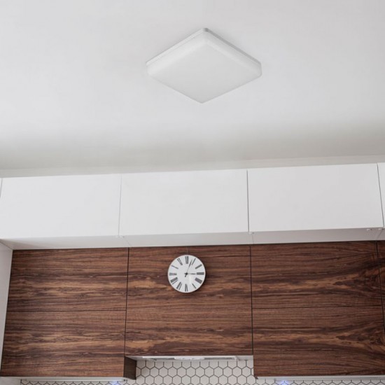 Plafoniera LED patrata 25W 100lm/W cip Samsung lumina calda IP44