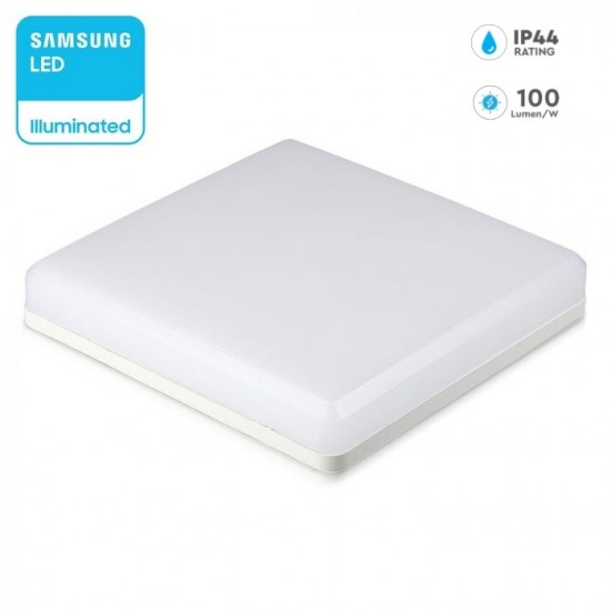 Plafoniera LED patrata 25W 100lm/W cip Samsung lumina calda IP44