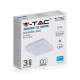 Plafoniera LED patrata 25W 100lm/W cip Samsung lumina calda IP44