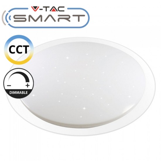 Plafoniera LED SMART 40W 350mm aspect instelat compatibila cu AMAZON ALEXA si GOOGLE HOME 3 in 1