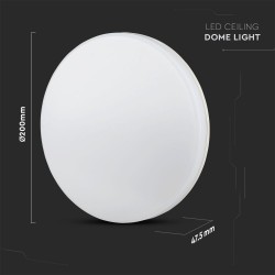 Plafoniera LED rotunda 15W 100lm/W cip Samsung lumina calda IP44