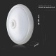 Plafoniera LED 12W cu senzor cip SAMSUNG Alb Rece