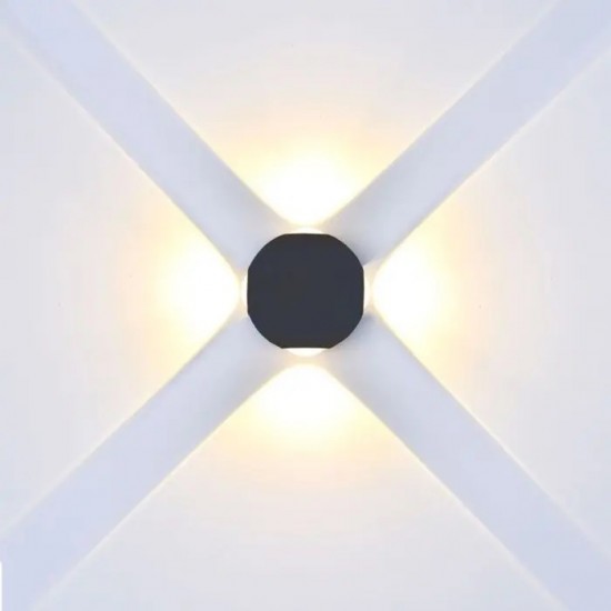 Aplica LED 4W glob Corp Negru Alb Cald