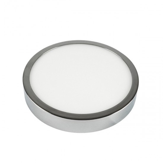 Plafoniera LED 12W rotunda crom Alb Cald