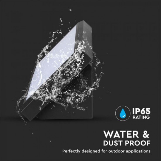 Aplica LED de exterior 12W dreptunghiulara neagra IP65