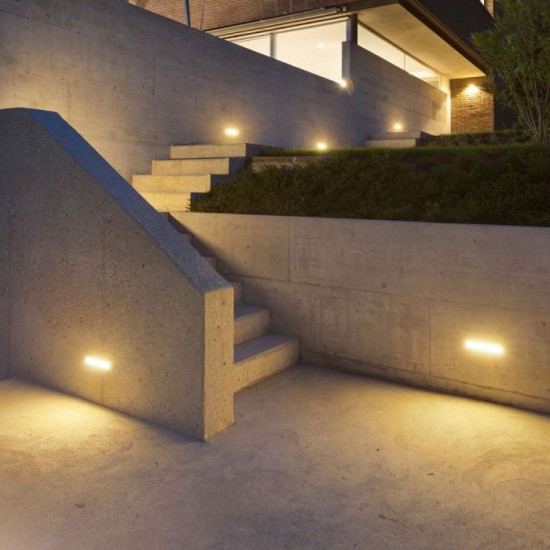 Aplica LED de exterior 12W dreptunghiulara neagra IP65