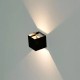 Aplica LED 6W patrata cip BRIDGELUX Corp Negru Alb Cald