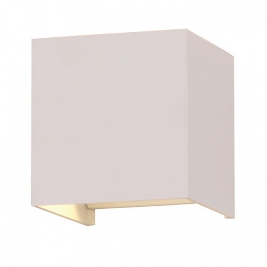 Aplica LED 6W patrata cip BRIDGELUX Corp Alb Alb Cald