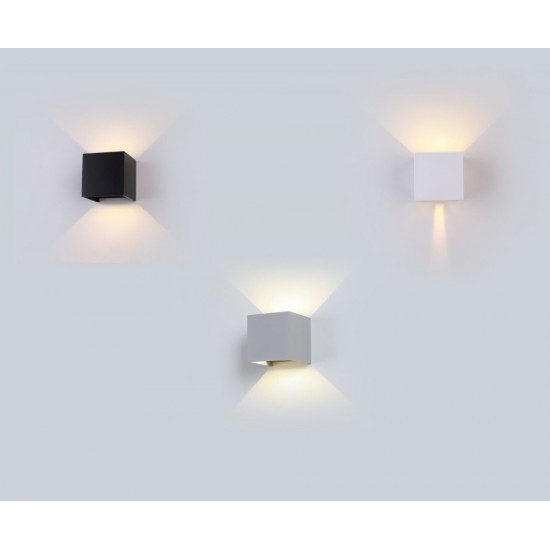 Aplica LED 6W patrata cip BRIDGELUX Corp Alb Alb Cald