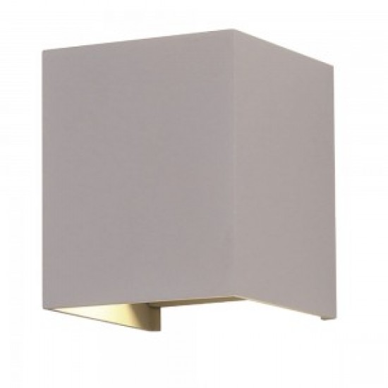 Aplica LED 6W patrata cip BRIDGELUX Corp Gri Alb Cald