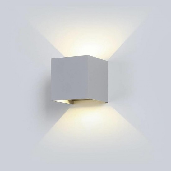 Aplica LED 6W patrata cip BRIDGELUX Corp Alb Alb Cald