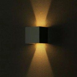 Aplica LED 6W patrata cip BRIDGELUX Corp Gri Alb Cald