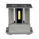 Aplica LED 6W patrata cip BRIDGELUX Corp Gri Alb Cald