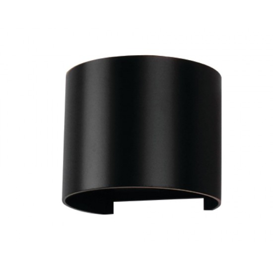 Aplica LED 6W rotunda cip BRIDGELUX Corp Negru Alb Cald