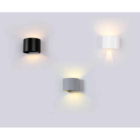 Aplica LED 6W rotunda cip BRIDGELUX Corp Gri Alb Cald