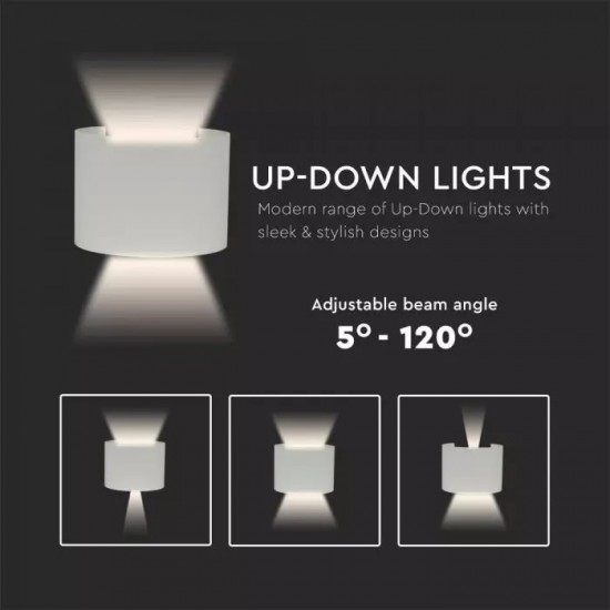 Aplica LED 6W rotunda cip BRIDGELUX Corp Gri Alb Cald