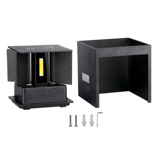 Aplica LED 5W patrata cip BRIDGELUX Corp Negru Alb Neutru