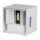 Aplica LED 6W patrata cip BRIDGELUX Corp Alb Alb Cald