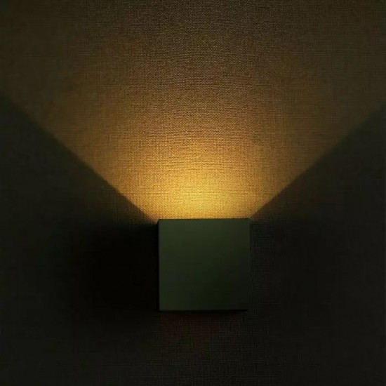 Aplica LED 6W patrata cip BRIDGELUX Corp Gri Alb Neutru