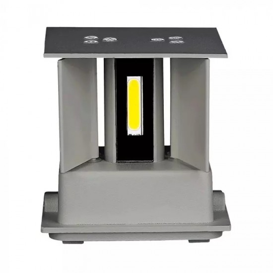 Aplica LED 6W patrata cip BRIDGELUX Corp Gri Alb Neutru