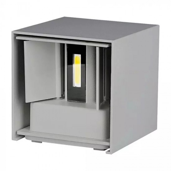 Aplica LED 6W patrata cip BRIDGELUX Corp Gri Alb Neutru