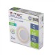 Aplica LED de exterior 8W rotunda aluminiu corp alb IP65